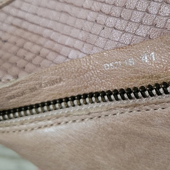 Geox Respira Kali Leather Block Heel Side Zip Boots EUR Size 41/US 10-10.5 Sand - Picture 7 of 12